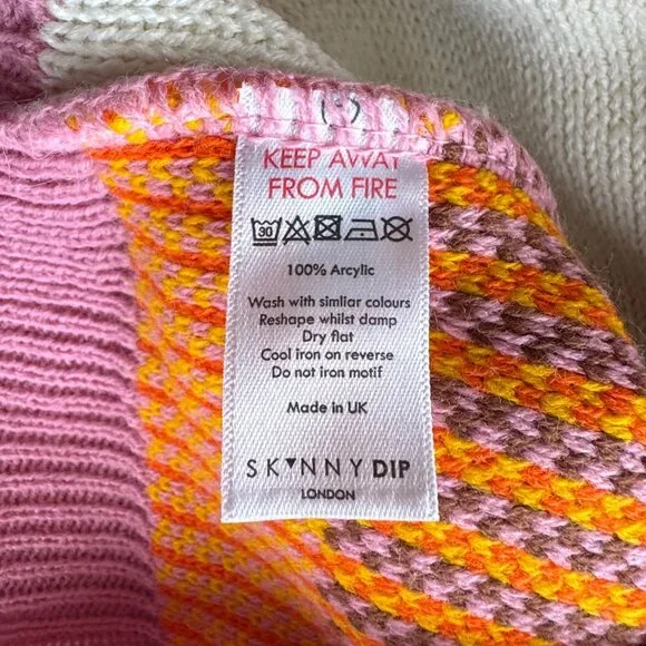 POWERPUFF GIRLS x SKINNYDIP Cropped Cardigan Womens M Medium Retro Sweater HTF - Picture 7 of 7